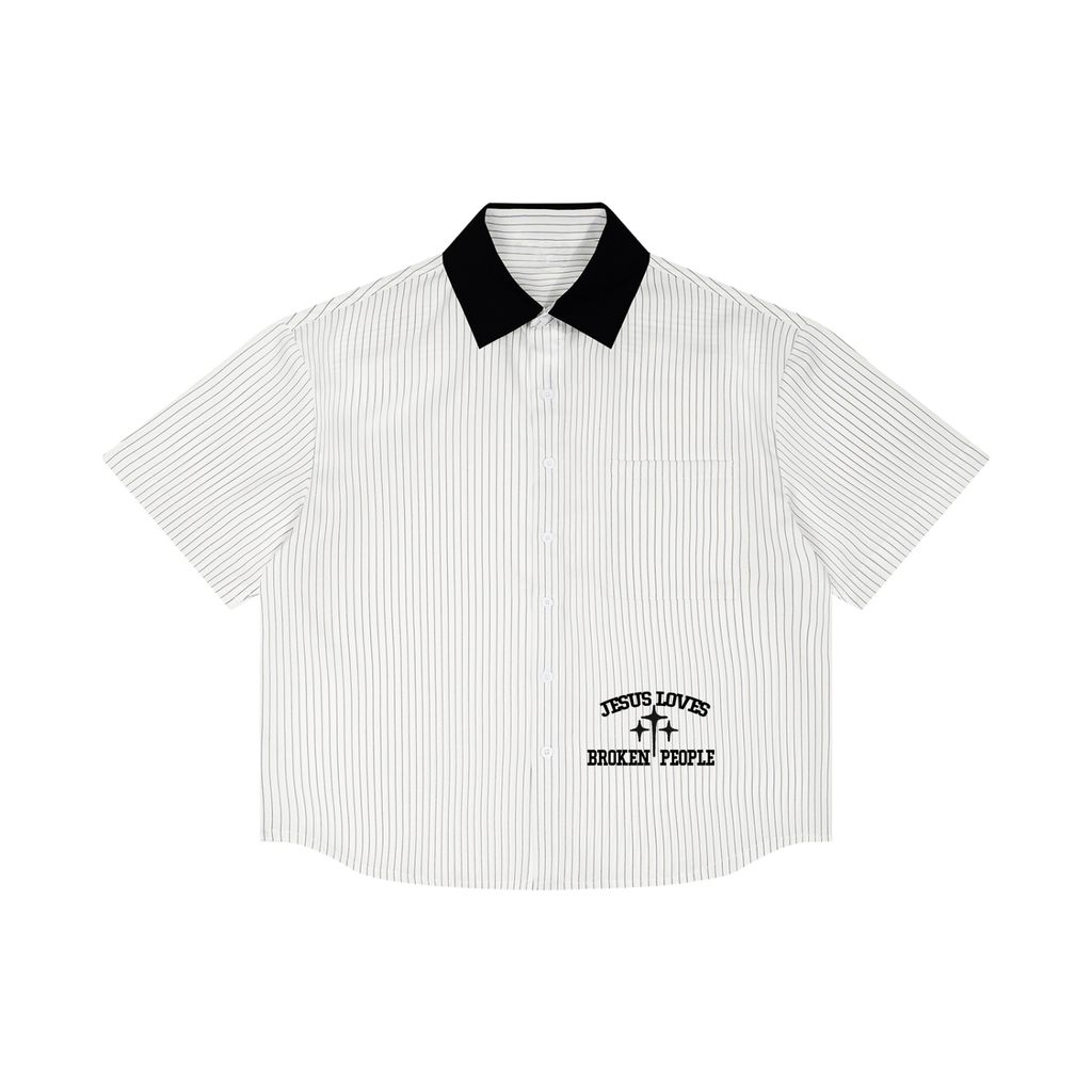 stripedshirt,stripedboxyshirt,jesuslovesbrokenpeople,pinstripped