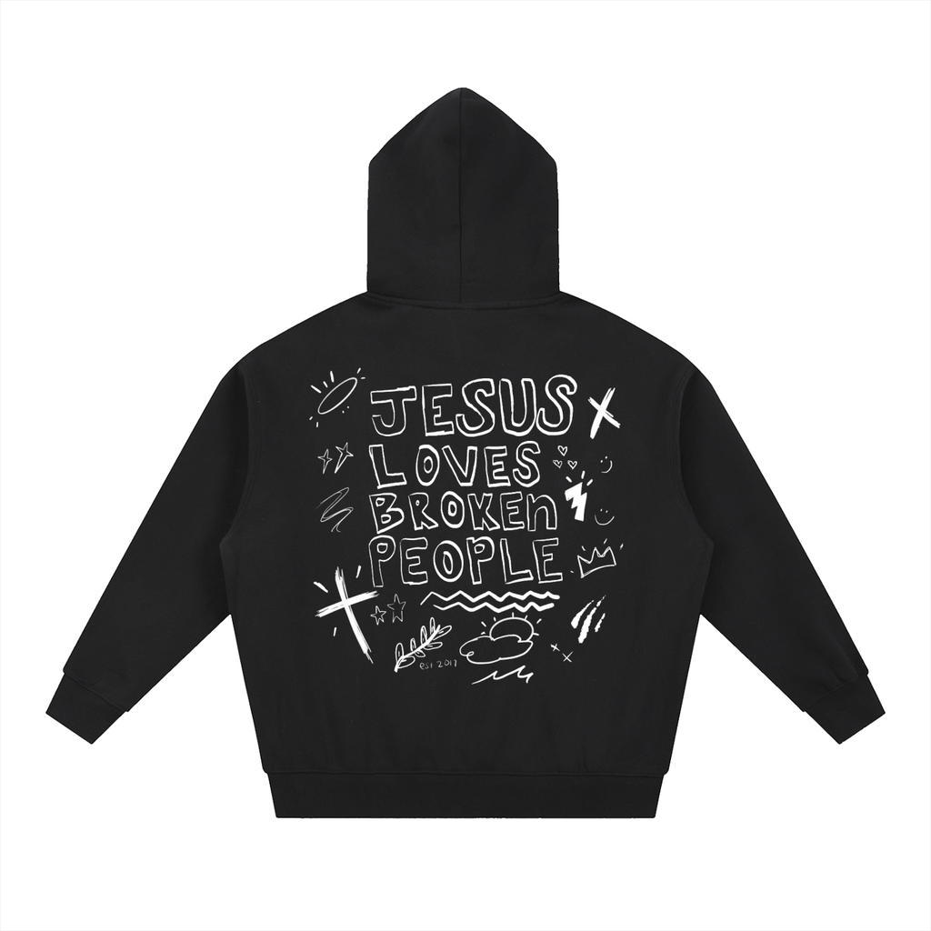 zipup,handdrawnzipup,hoodie,jesuslovesbrokenpeople